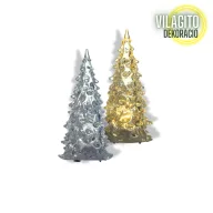 Akril mini karácsonyfa - világítós 12cm – karácsonyfára, dekorációhoz