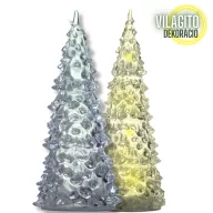Akril mini karácsonyfa - világítós 21cm – karácsonyfára, dekorációhoz
