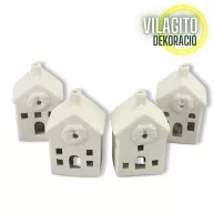 Kifesthető világító házikó 10 cm (4 féle) – karácsonyi dekorációhoz