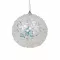 Fehér glitteres karácsonyfadísz 10cm 48/#