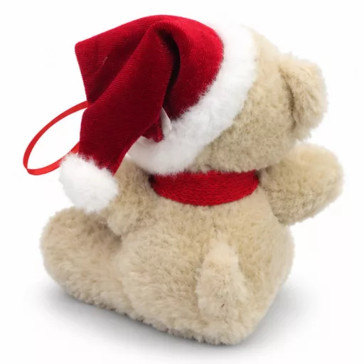 Karácsonyi plüss maci 15cm bézs