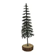Karcsú dekorfenyő 18cm glitteres sötétzöld 