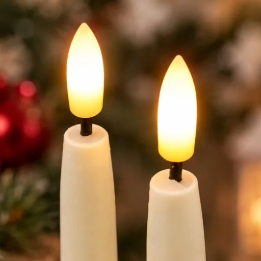 Led vacsoragyertya 2db - fehér - élethű láng/időzítős 