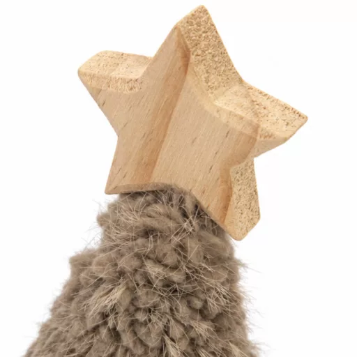 Plüss fenyő fa talpon 38cm barna