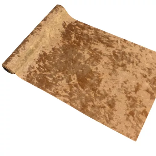 Dekorációs bársony anyag - bronz 28x150cm