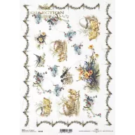 Rizspapír A4 – decoupage technikához – Rizspapírok, kartonok, egyéb papírok #R1342
