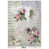 Rizspapír A4 – decoupage technikához – Rizspapírok, kartonok, egyéb papírok #R1375