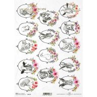 Rizspapír A4 – decoupage technikához – Rizspapírok, kartonok, egyéb papírok #R1575