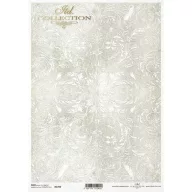 ITD R1700 rizspapír – halvány fehér-szürke damaszt ornamentika háttér