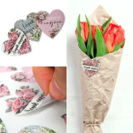 Matrica - anyák napjára szív 3 féle 15db/lap – ballagási ajándékokhoz