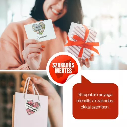 Matrica - anyák napjára szív 3 féle 15db/lap – ballagási ajándékokhoz