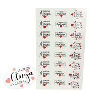 Matrica átlátszó - anyák napi vegyes 24db/lap – anyák napi dekorációhoz