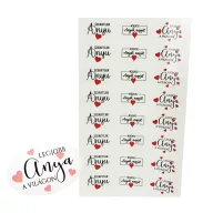 Matrica átlátszó - anyák napi vegyes 24db/lap – anyák napi dekorációhoz