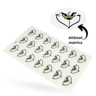 Matrica - Grincs arc átlátszó.. 21db/lap – karácsonyi dekorációhoz