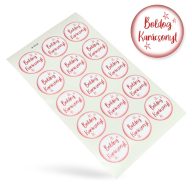 Matrica - Boldog karácsonyt fehér-piros 15db/lap – karácsonyi dekorációhoz