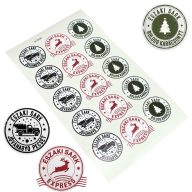 Matrica - Északi sark matricák 3 féle 15db/lap – karácsonyi dekorációhoz