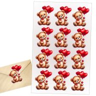 Matrica - Maci lufikkal 12db/lap – ballagási ajándékokhoz