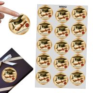 Matrica - Ballagási kerek matrica - Gratulálunk 15db/lap – ballagási ajándékokhoz