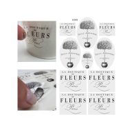 Matrica - Vintage címke átlátszó I. 10db/lap – kreatív hobby projektekhez