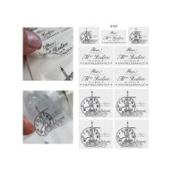 Matrica - Vintage címke átlátszó II. 11db/lap – kreatív hobby projektekhez