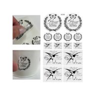 Matrica - Vintage címke átlátszó III. 14db/lap – kreatív hobby projektekhez