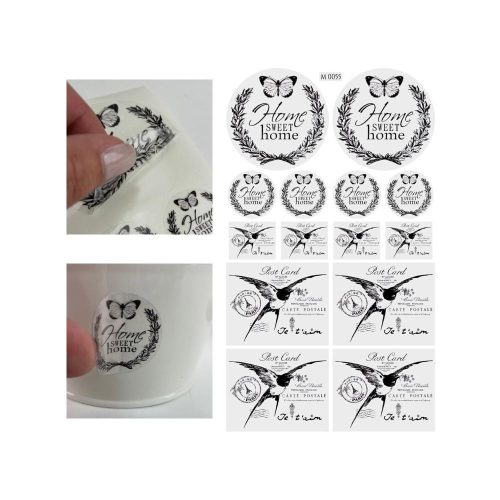 Matrica - Vintage címke átlátszó III. 14db/lap