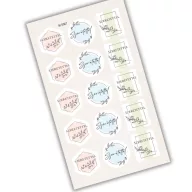 Matrica - Szeretettel pasztell matricák 15db/lap – húsvéti dekorációhoz