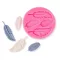 Szilikon kerek forma vegyes madártoll rózsaszín – kreatív hobby projektekhez