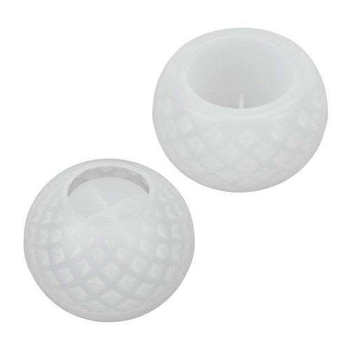 Professzionális szilikon öntoforma, átlátszó, mécsestartó 5,9 x 7,9 cm