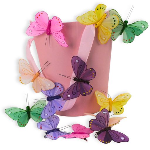  Lepke csipeszes színes - egy pöttyös 12db/doboz