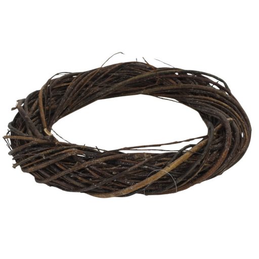 Indás vessző koszorú barna 30cm