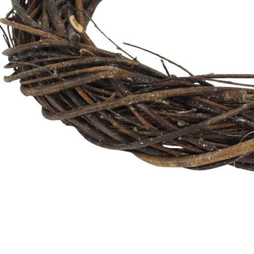 Indás vessző koszorú barna 30cm