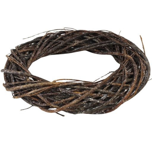 Indás vessző koszorú barna 35cm