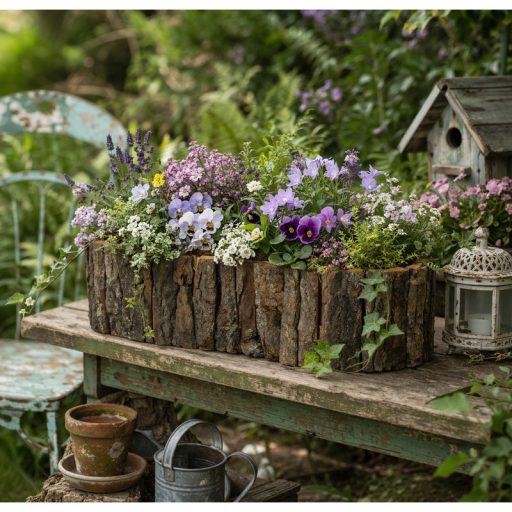 Fakéreg virágláda barna 32x17x10cm