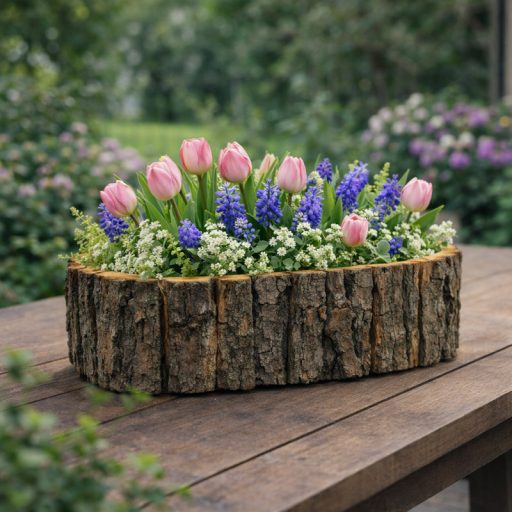 Fakéreg virágláda barna 32x17x10cm