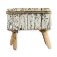 Fakéreg virágláda lábbal fehér 24x25x12cm