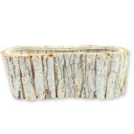 Fakéreg virágláda fehér 40x19x14cm