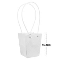 Impregnált mintás virágtasak - fehér