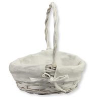 Sziromszóró anyagos kosárka 20x18x22cm