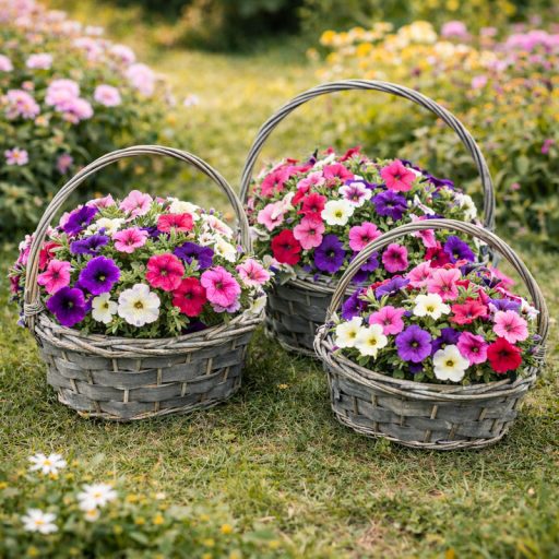 Fonott ovál kosár szett szürke 3db/szett