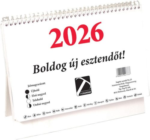 Asztali naptár 2026 közepes T24 20*16 cm L01003T23