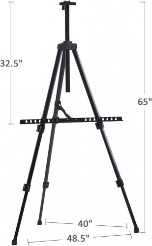M-ART Tábori festőállvány fémből, teleszkópos lábakkal és hordtáskával, 165 cm - MEEDEN