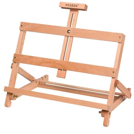 Festőállvány bükkfából - MEEDEN H-Frame Adjustable Studio Tabletop Easel