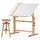 Rajz- és Festőasztal, állítható rajzszékkel - MEEDEN Natural Wood Drafting Table & Stool Set