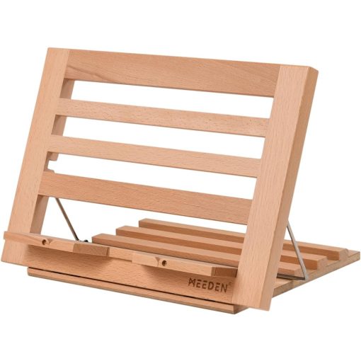 Festőállvány bükkfából, könyvtartó, összecsukható - MEEDEN H-Frame Adjustable Small Studio Tabletop Easel