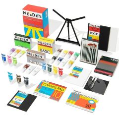   Festőkészlet festőálvánnyal - MEEDEN Artist Acrylic Painting Set with Sketch Easel Box