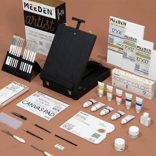 Festőkészlet festőálvánnyal - MEEDEN Artist Acrylic Painting Set with Sketch Easel Box