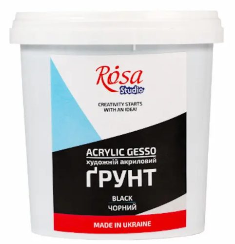 Gesso 280ml - Acrylic Gesso ROSA Studio - Fekete 280 ml (350g)