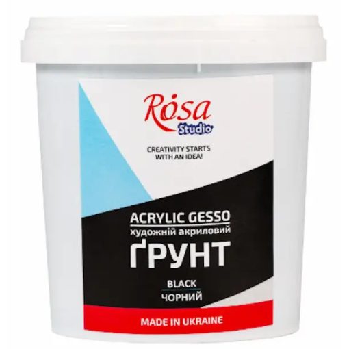 Gesso 280ml - Acrylic Gesso ROSA Studio - Fekete 280 ml (350g)