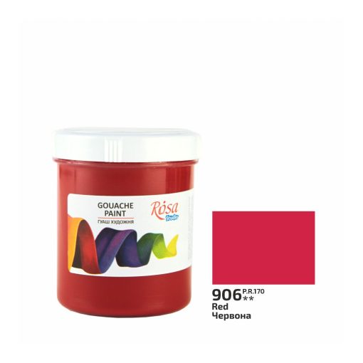 Rósa Gouache Studio színenként - 100 ml tégelyes - Vörös - 906